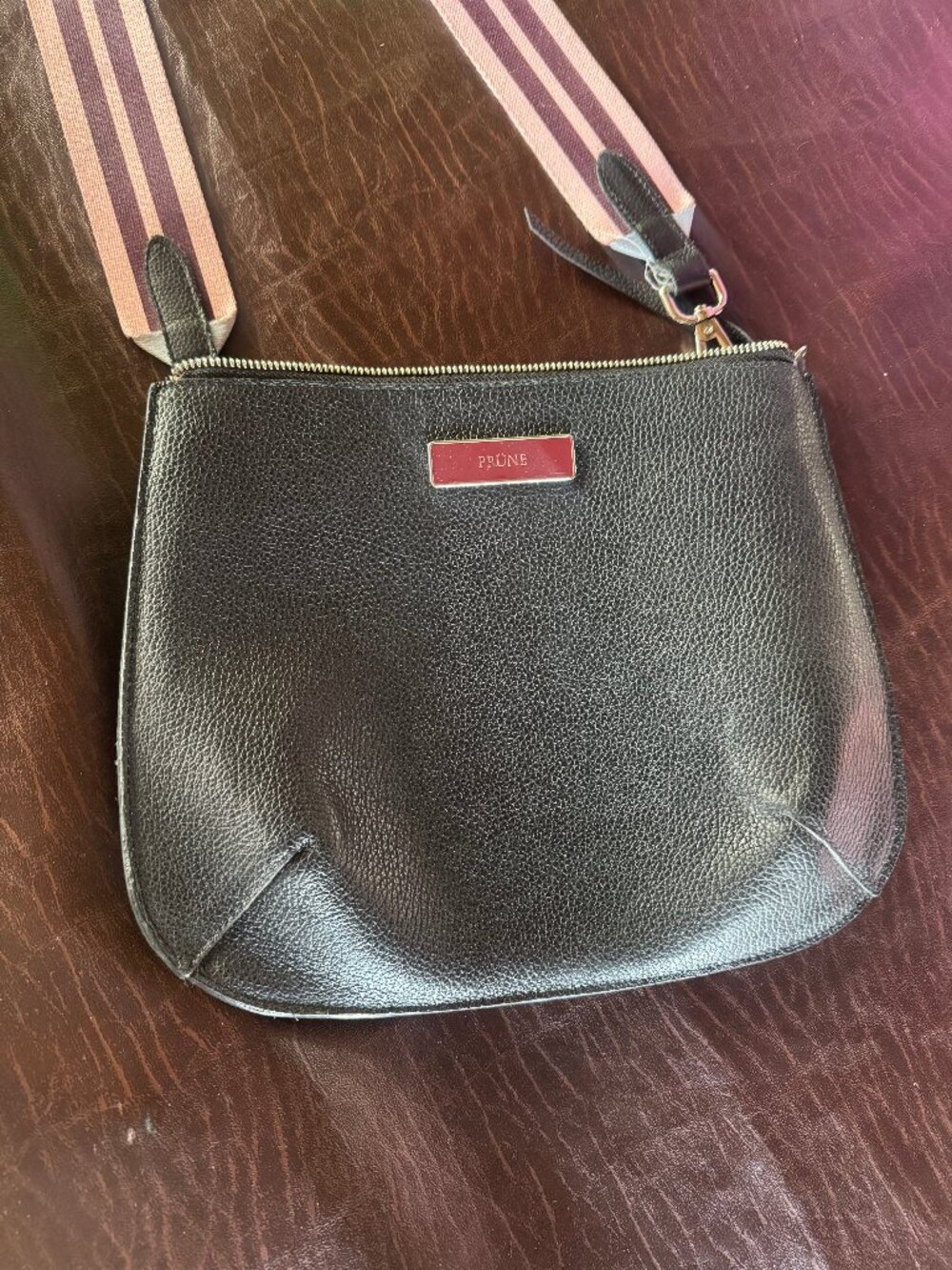 Prune handbag Brand/ Mia Crossbody Leather Bag